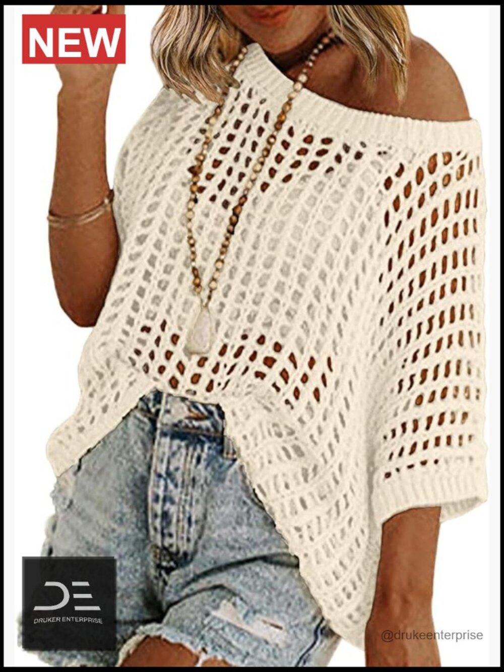 Crochet Short Sleeve Pullover Summer Sweater Lightweight Loose Hollow Out